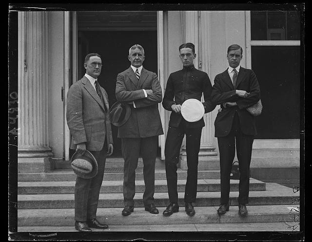 Photo:White House Washington DC Grant Group 1922 Men Portrait Steps