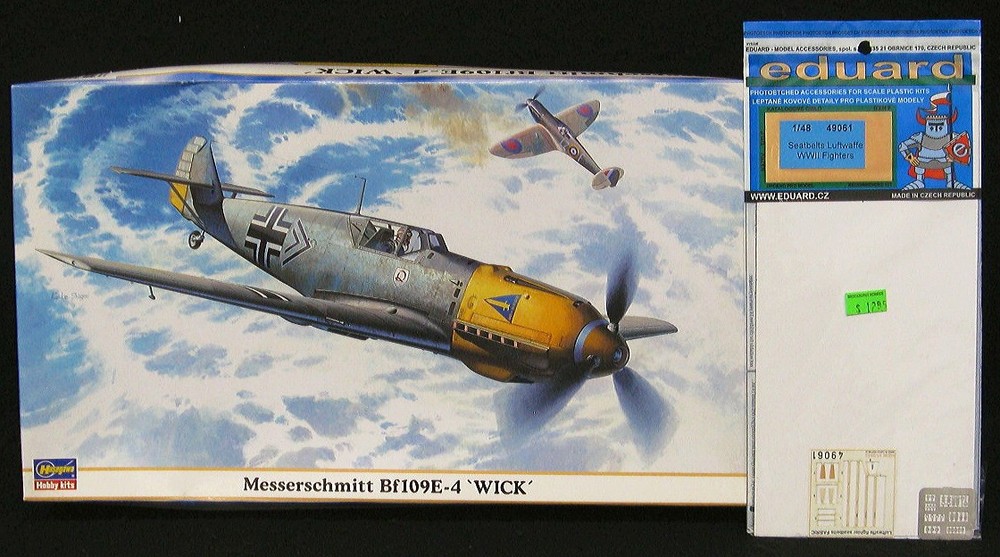 1/48 Hasegawa Models MESSERSCHMITT Bf-109E-4 Helmut Wick + EDUARD PE SET *MINT*