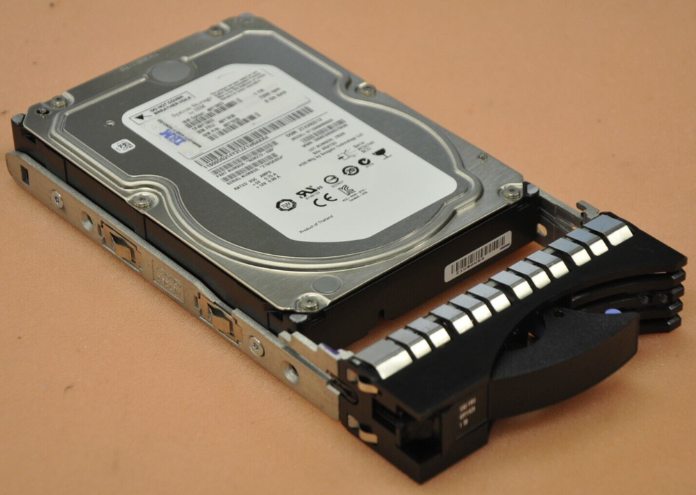 IBM System Storage 1TB 6G SAS 3.5 inch LFF Hot Swap Hard Drive + Caddy 49Y1939