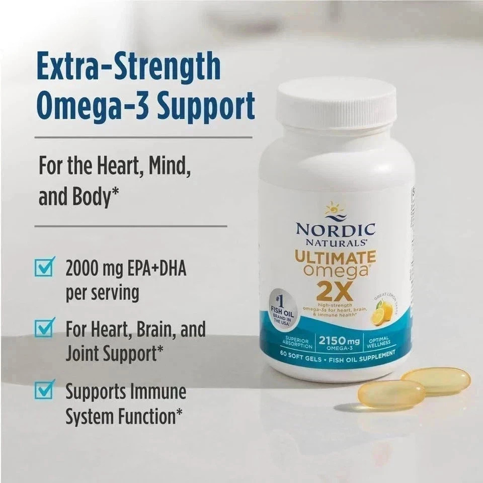 Nordic Naturals Ultimate Omega 2X Softgel Capsule - 180 Count,EXP 11/2027
