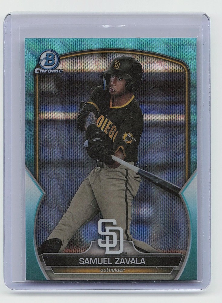 2023 Bowman Draft #BDC-83 Samuel Zavala Chrome Aqua Wave Refractor #/125