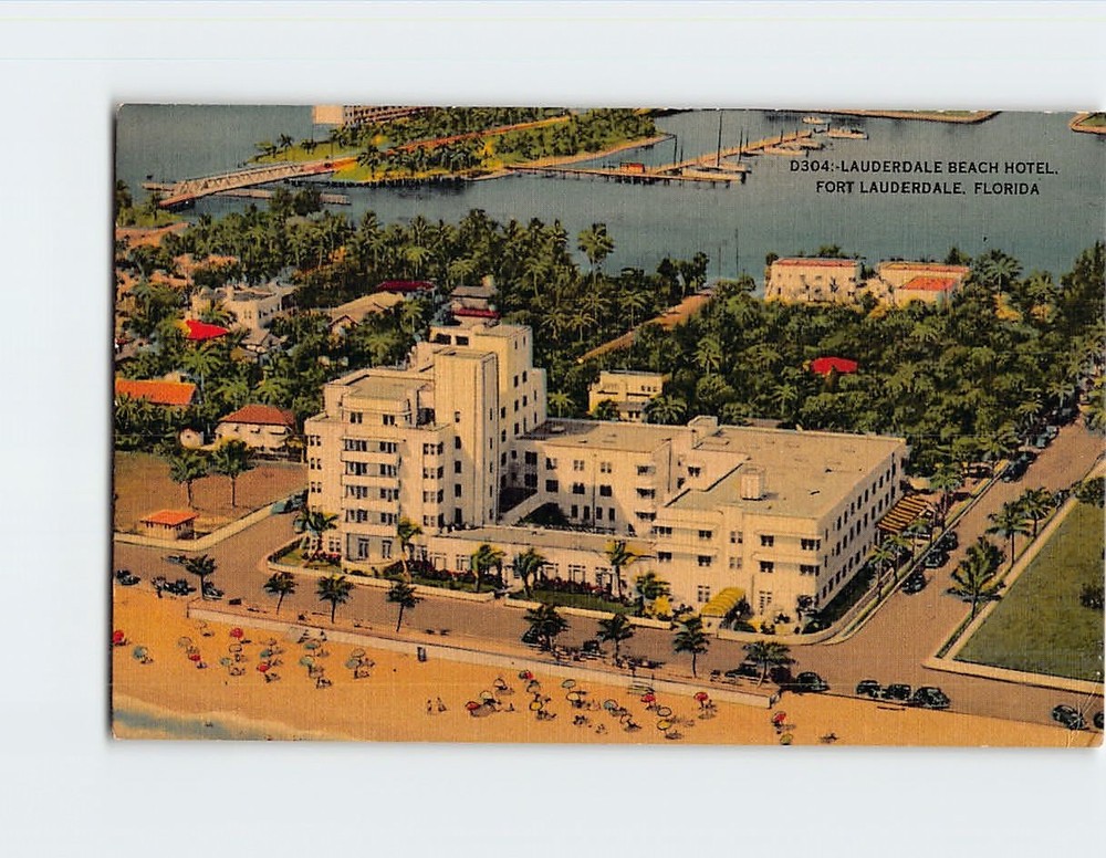 Postcard Lauderdale Beach Hotel Fort Lauderdale Florida USA