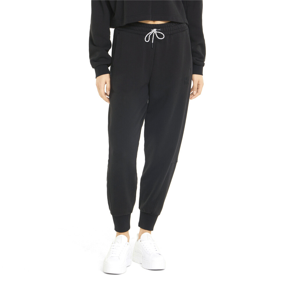 Puma Infuse Drawstring Sweatpants Womens Black Casual Athletic Bottoms 53342301