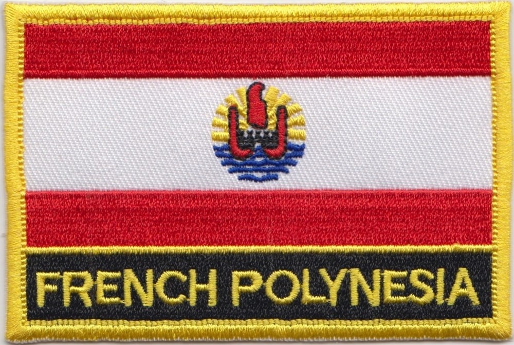 France French Polynesia Embroidered Flag Patch - Sew or Iron On
