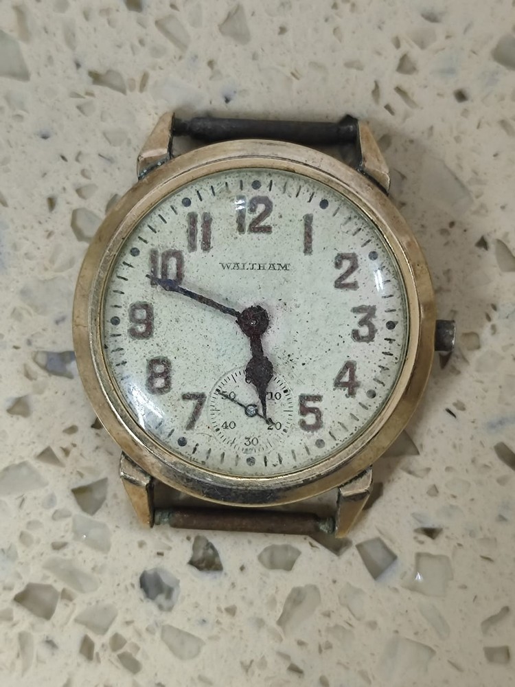 Waltham Military- Watch - 17 Jewels - Swiss Case, 1940s Vintage Not Work 33mm