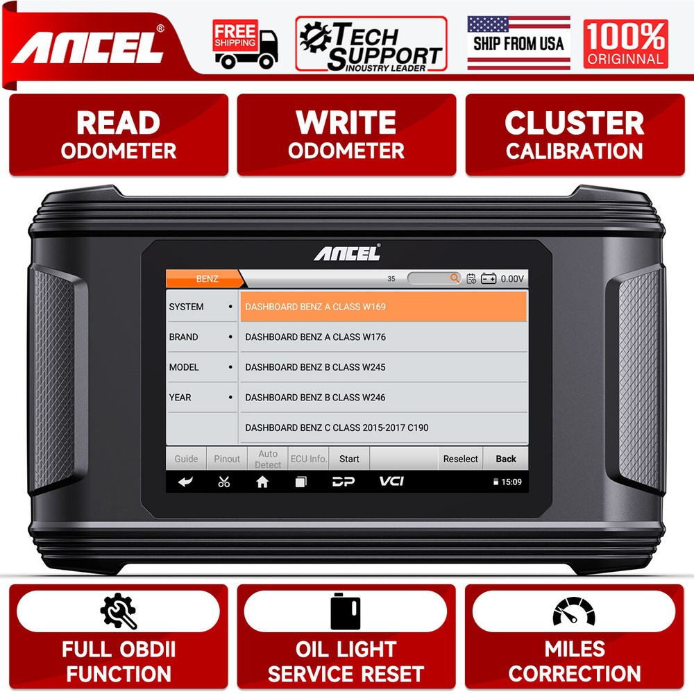 OBD2 Scanner Car Odometer Correction Mileage Adjustment Cluster Calibration Tool
