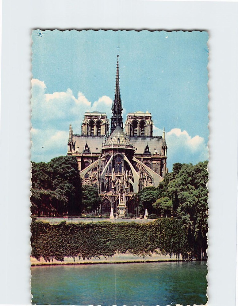 Postcard Abside de Notre Dame Paris France