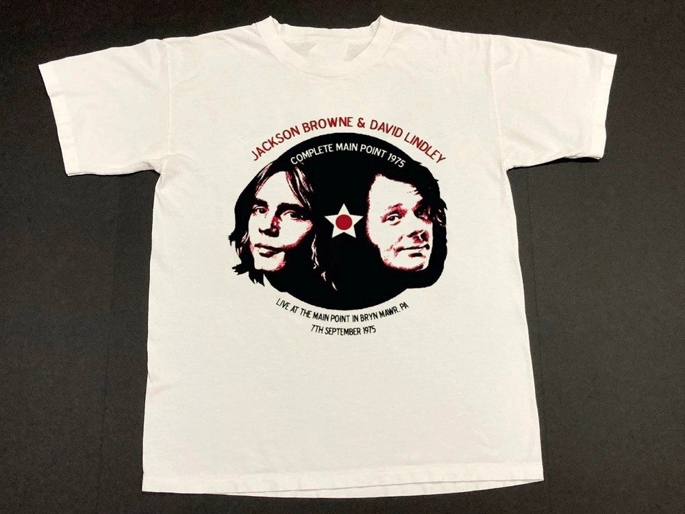 David Lindley and Jackson Browne 1975 White All Size Unisex T-Shirt BO2744