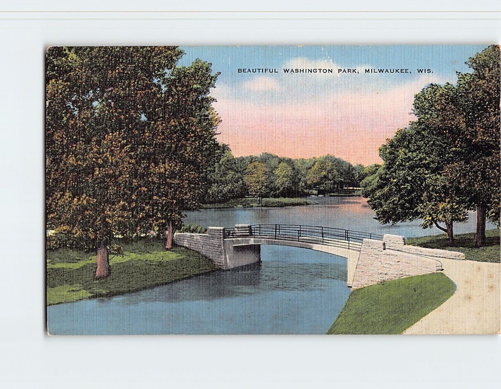 Postcard Beautiful Washington Park Milwaukee Wisconsin USA