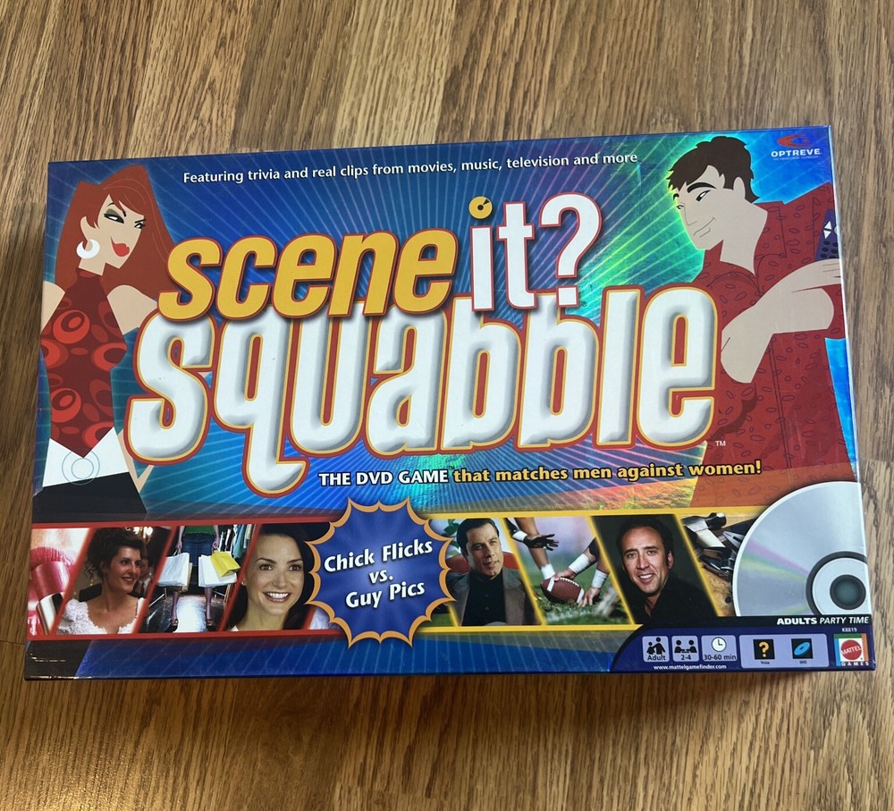 Mattel Scene It Squabble Board Game Movie Trivia Mattel 2006 DVD Version