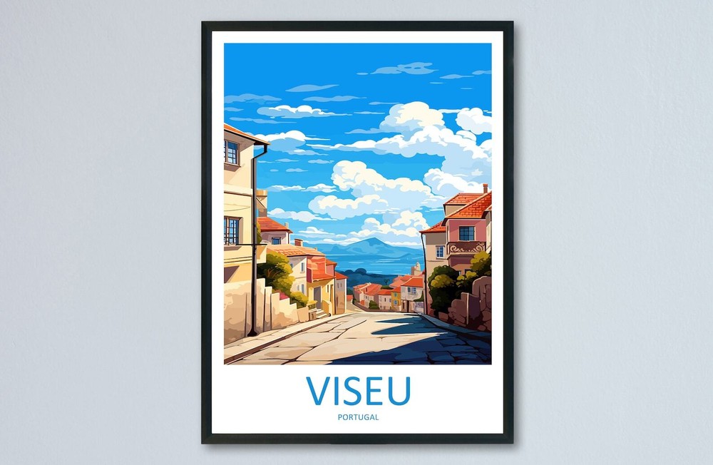 Viseu Travel Print Wall Art Viseu Wall Hanging Home Dcor Viseu Gift Art Lovers