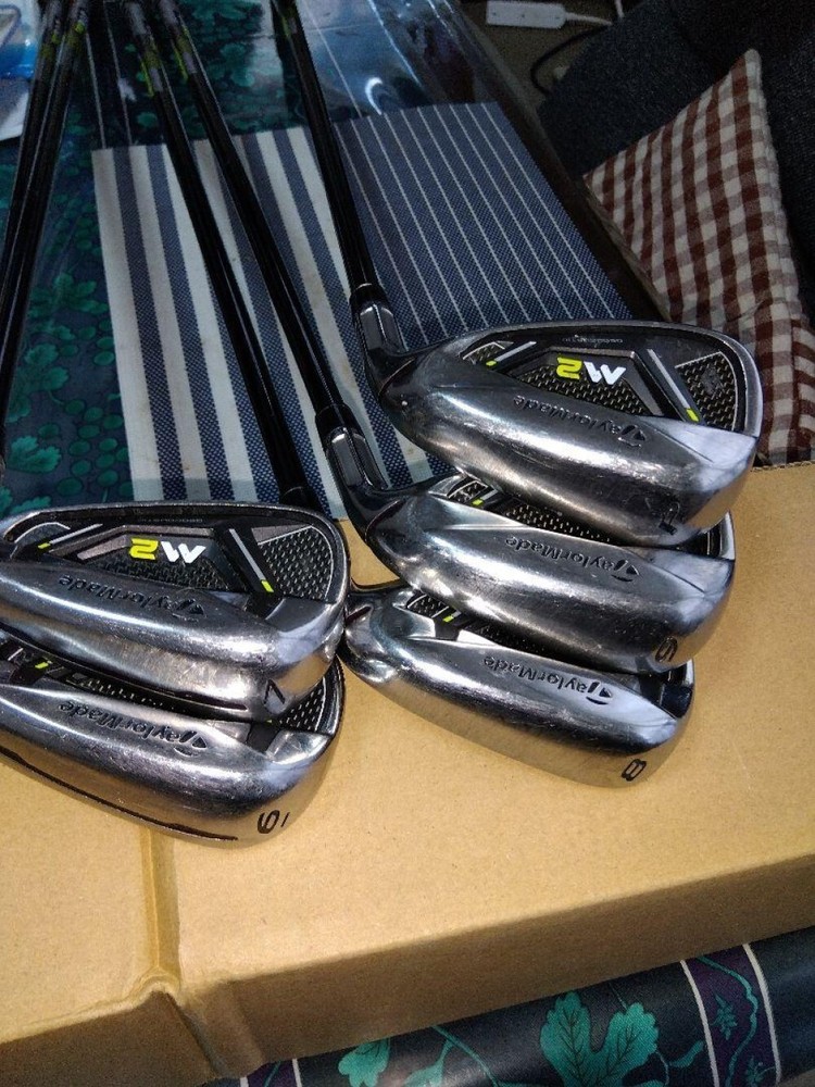 TaylorMade M2 Iron Set 6-9+Pw 5pc RH TM7-217 graphite shaft Flex Regular Used