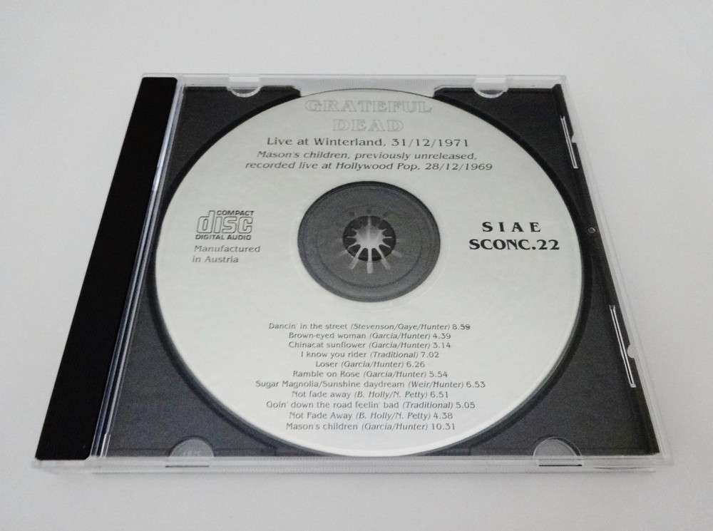 Grateful Dead Live at Winterland 12/31/1971 Bonus Disc Trip Without A Ticket CD