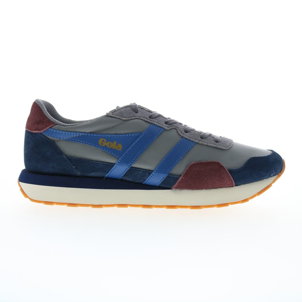 Gola Indiana CMB526 Mens Blue Suede Lace Up Lifestyle Sneakers Shoes