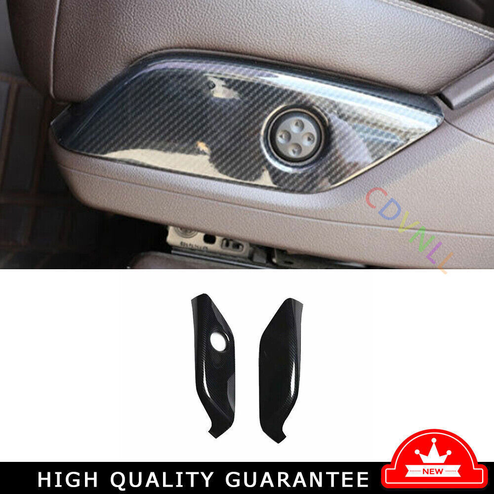 For Benz GLE GLS 2016-19 Carbon Fiber Inner Seat Adjust Handle Button Panel Trim