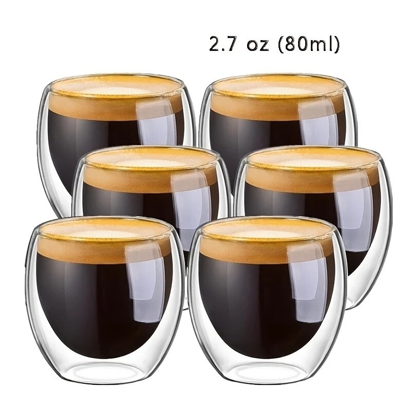Heat-Resistant Double Wall Glass Cup – Handmade Beer, Coffee, Tea & Whiskey Mug