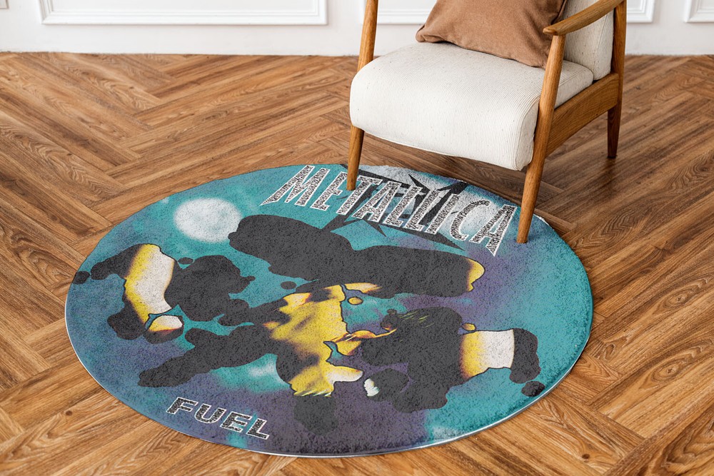Metallica Rug Fuel Album Art Round Rug Home Decor Fan-made 24-47in Best Gift