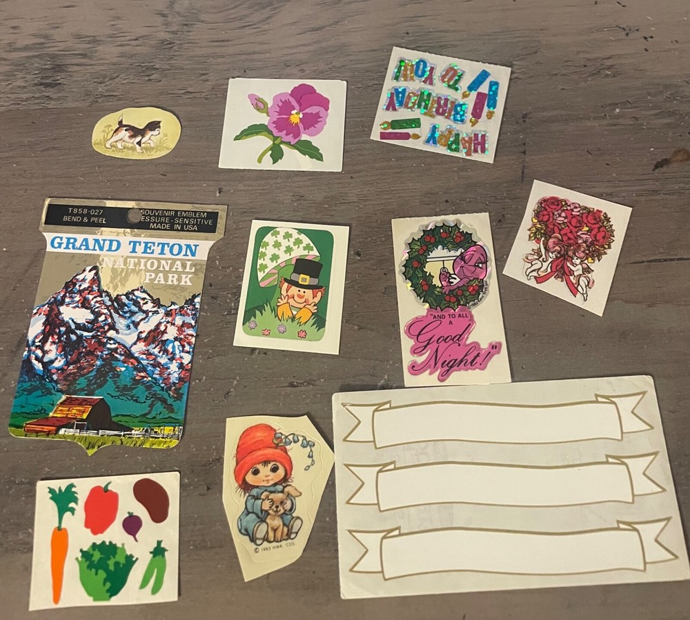 Vintage 1980s 1990s Current Sticker Lot - 70 Retro Stickers