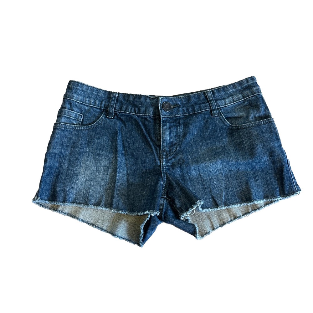 Rip Curl Denim Womens Cheeky Shorts Sz 32 Waist CutOff High Rise Jeans 2” Inseam
