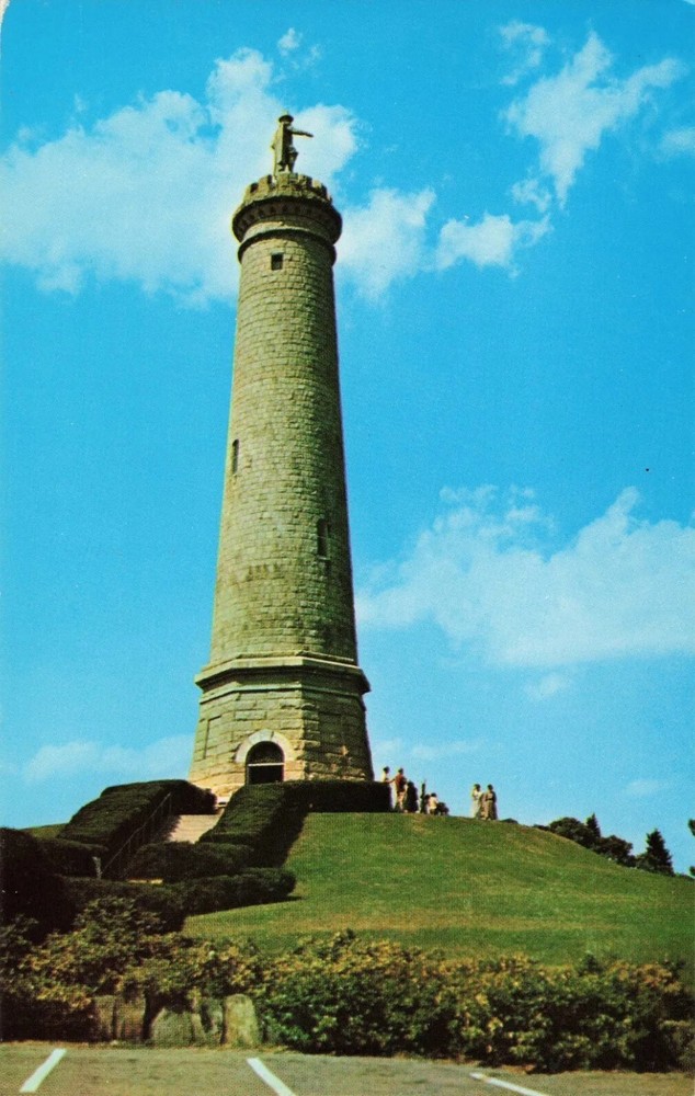 Myles Standish Monument - Duxbury Massachusetts MA - Postcard