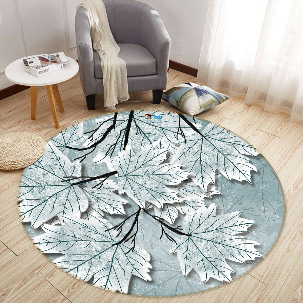 3D Hand Painted Maple Leaf NAO10428 Game Rug Mat Elegant Photo Carpet Mat Fay
