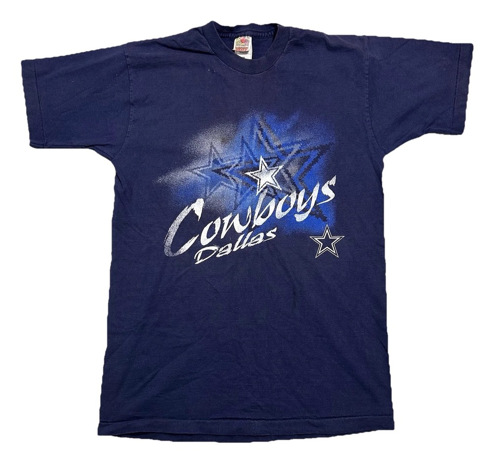 Vintage Dallas Cowboys Single Stitch Fruit Of Loom Size Large. Measurements