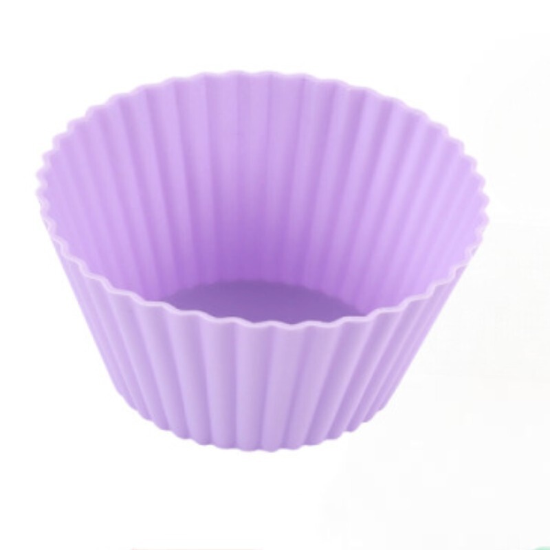 10Pcs Purple Reusable Silicone Cupcake Liners Baking Muffin Molds