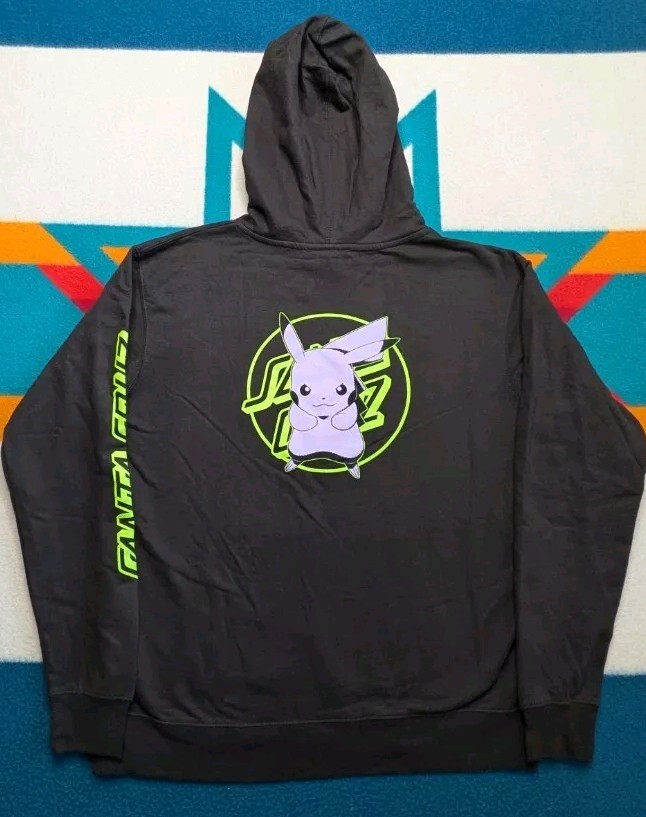 Santa Cruz X Pokemon Pikachu Hoodie Skateboard Collaboration Game Freak Medium