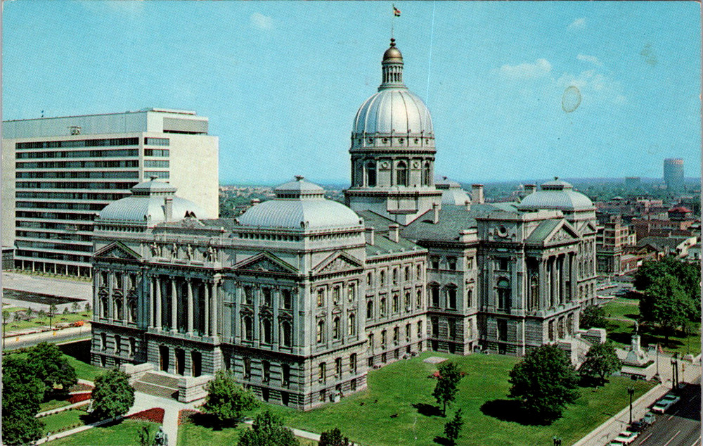 Vintage Postcard State House Capitol Building Indianapolis Indiana