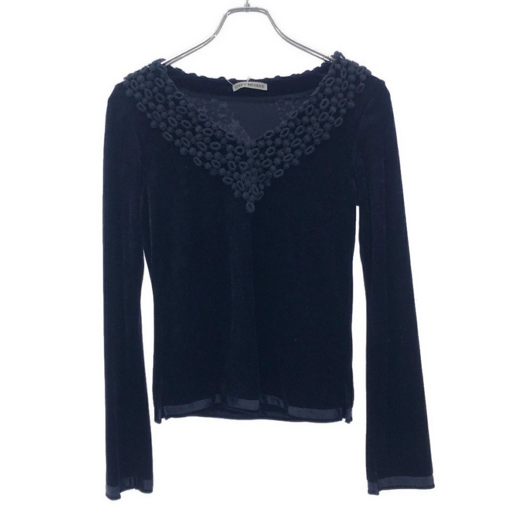ISSEY MIYAKE 2006SS Velvet Top IM61JK009 Purple Size 2 Used