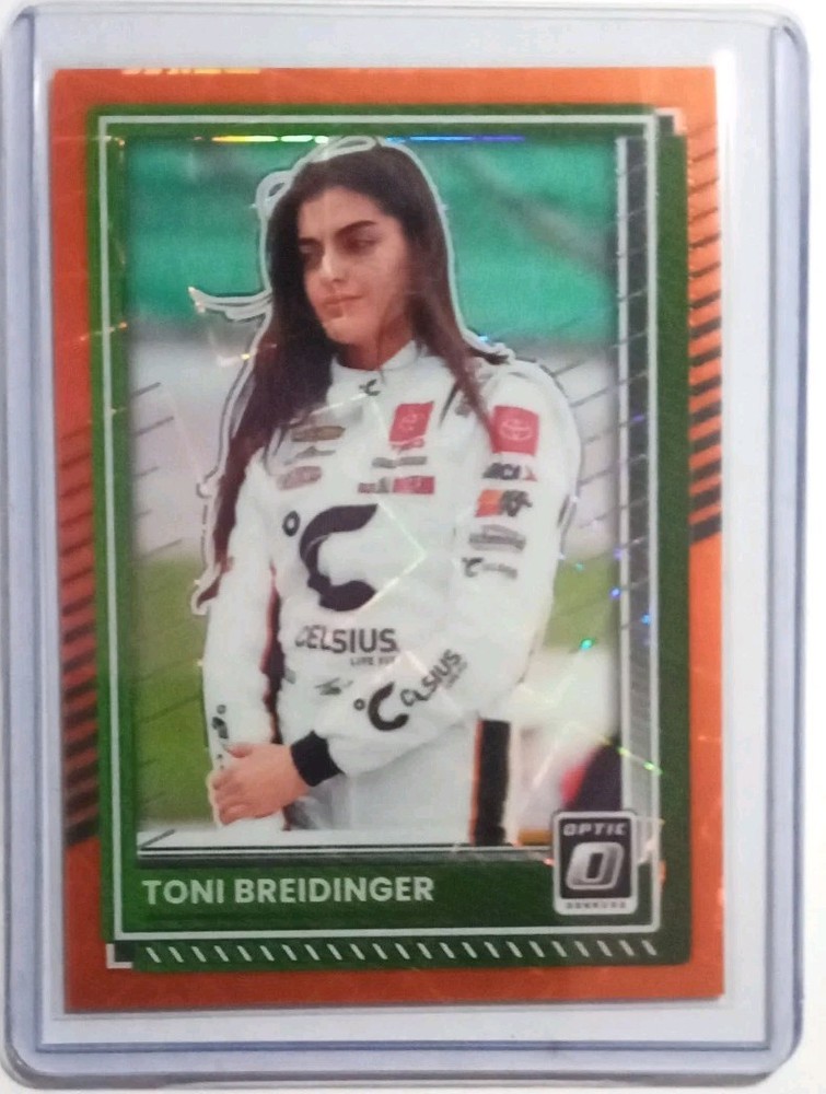 2025 Panini Donruss Nascar - Toni Breidinger #37 Optic Orange Velocity Prizm