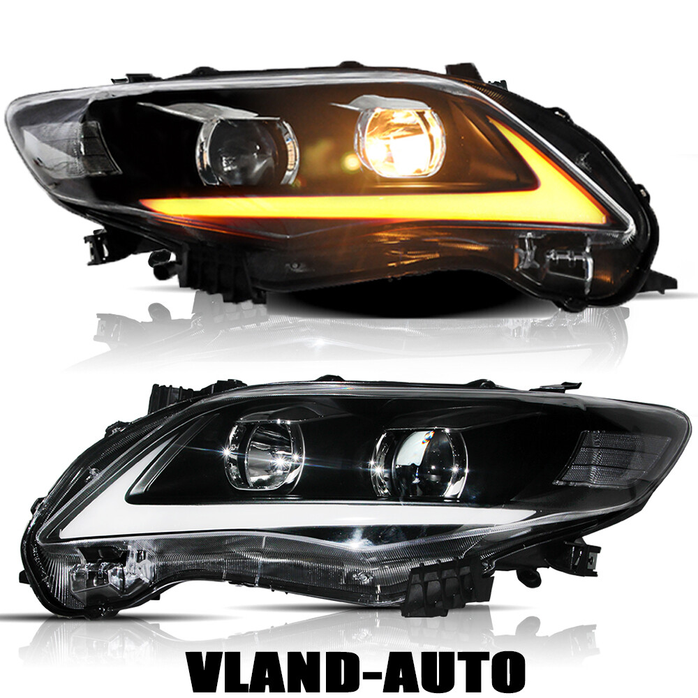 VLAND LED Headlights Assembly for Toyota Corolla 2011-2013 Models