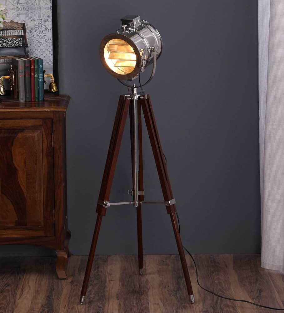 Vintage Modern Nautical Designer Searchlight Floor Lamp Collectible  