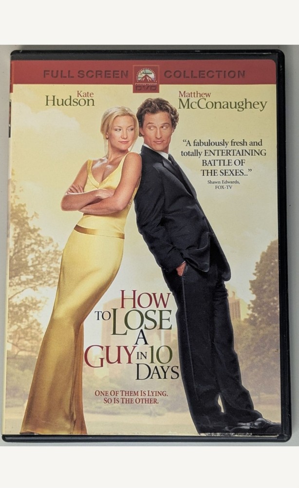 How to Lose a Guy in 10 Days DVD 2015 Fullscreen Edition Kate Hudson