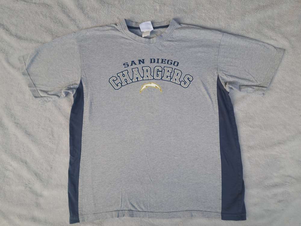 Vtg San Diego Chargers Shirt Mens XL Gray Short Sleeve NFL Imagewear Y2K 90s