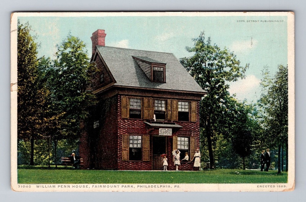 Pennsylvania PA Philadelphia William Penn House Fairmount Park Vintage Postcard