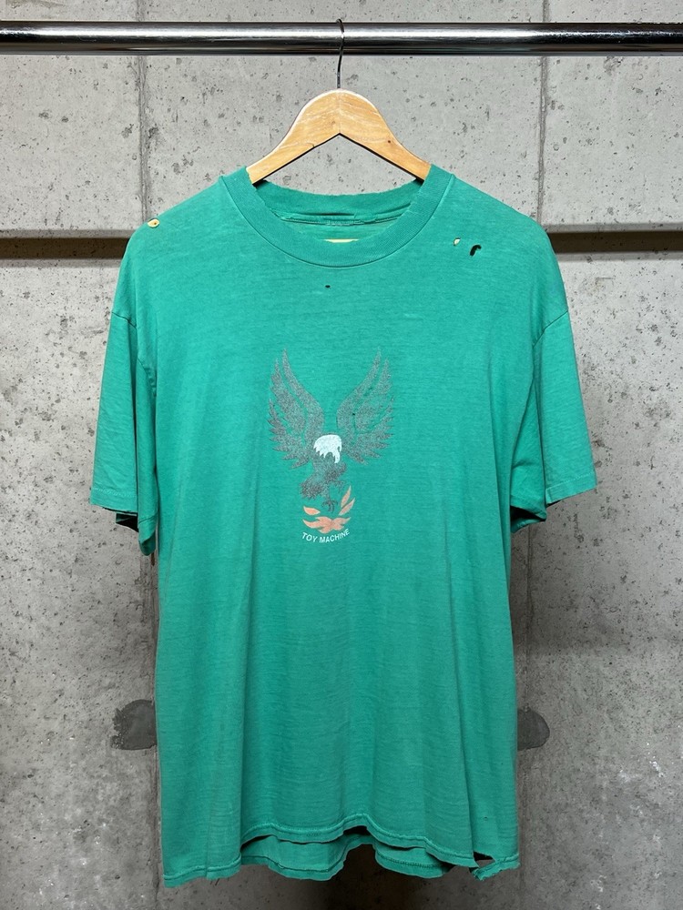 Vintage 1990s Toy Machine Skateboards T-Shirt Green Men's Large 21x29