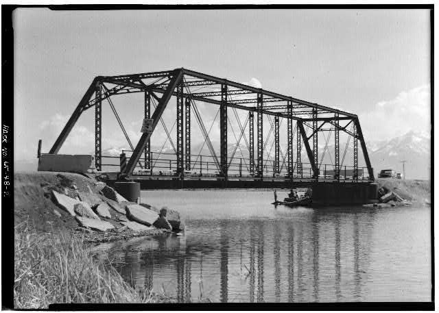Photo:Benson Bridge Cutler Utah 1910s Steel Truss Bridge Over River