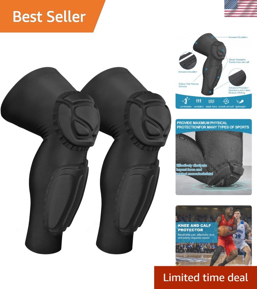 Double Crashproof Knee Calf Compression Sleeve for Ultimate Sports Protection