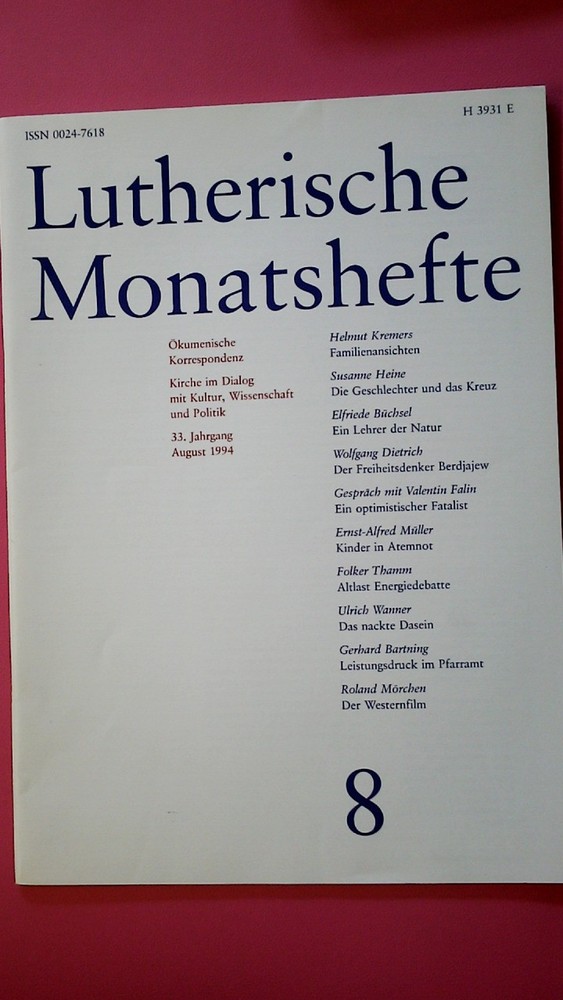 154110 LUTHERISCHE MONATSHEFTE