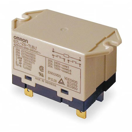 Omron G7l-2A-Tubj-Cb-Ac100/120 120Vac Enclosed Power Relay, 6 Pins, Dpst-NoFree Shipping on orders over $75