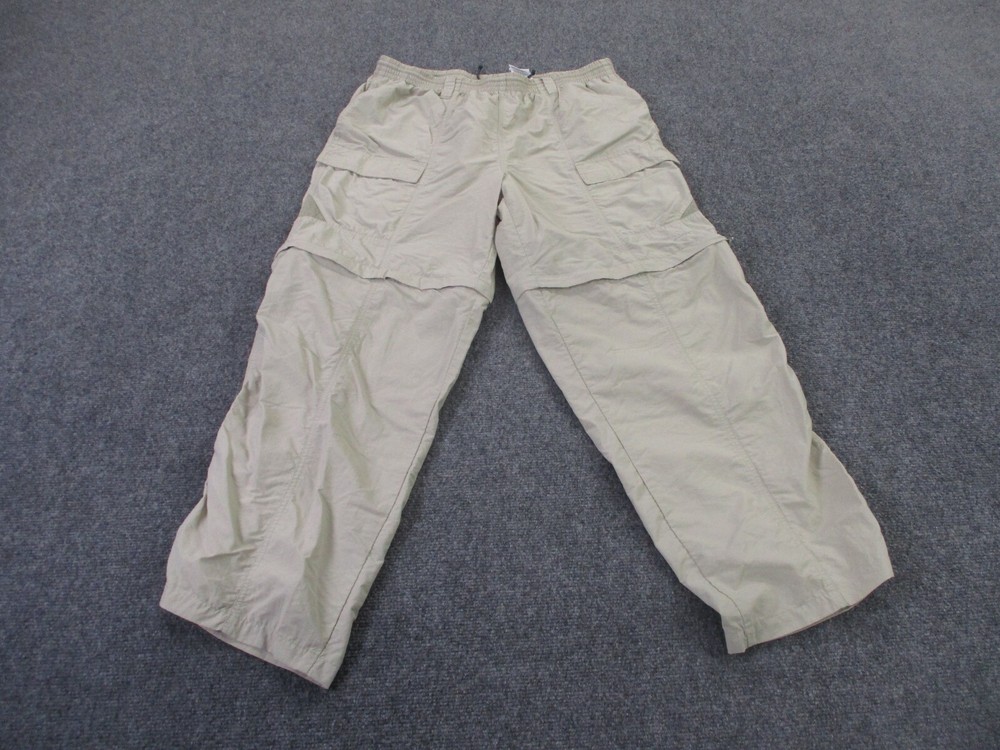 Columbia Pants Mens M Beige Cargo Hiking Lightweight Convertible Outdoors PFG