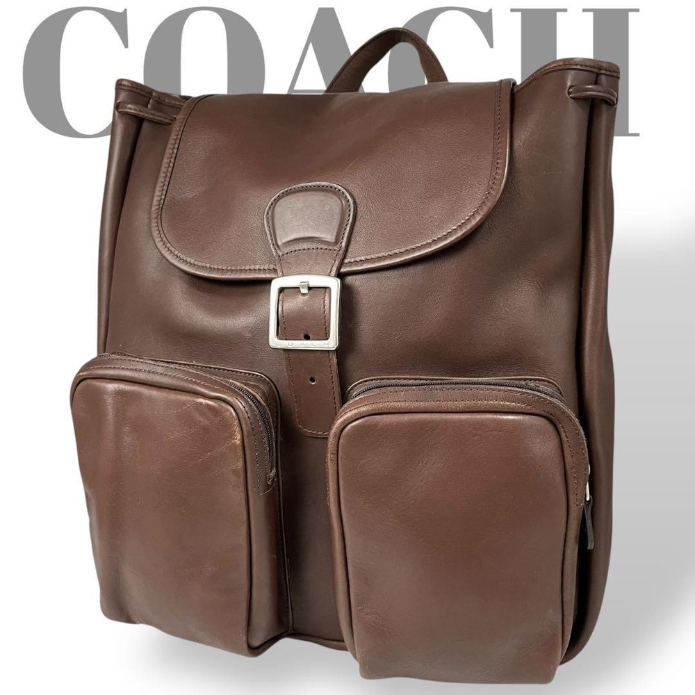 Authentic Coach Leather Backpack in Brown Style G0801100
