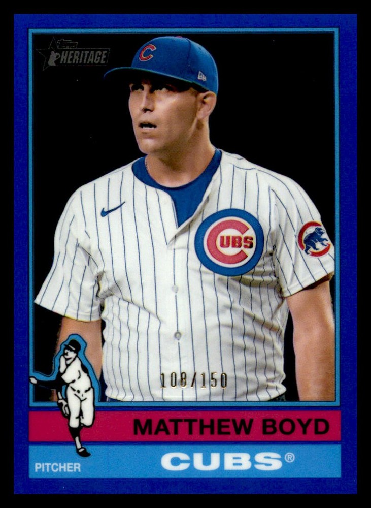 2025 Topps Heritage #531 Matthew Boyd Chrome Blue Refractor #/150
