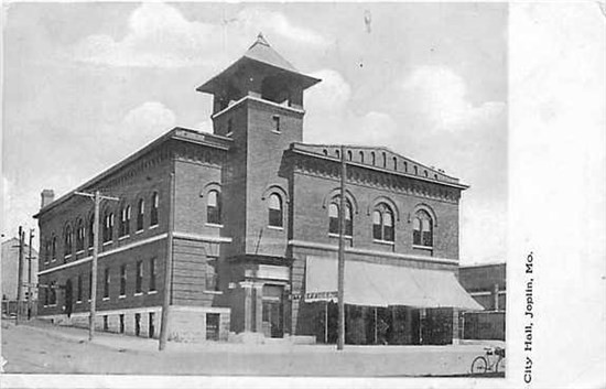 MO, Joplin, Missouri, City Hall, Kansas City Post Card