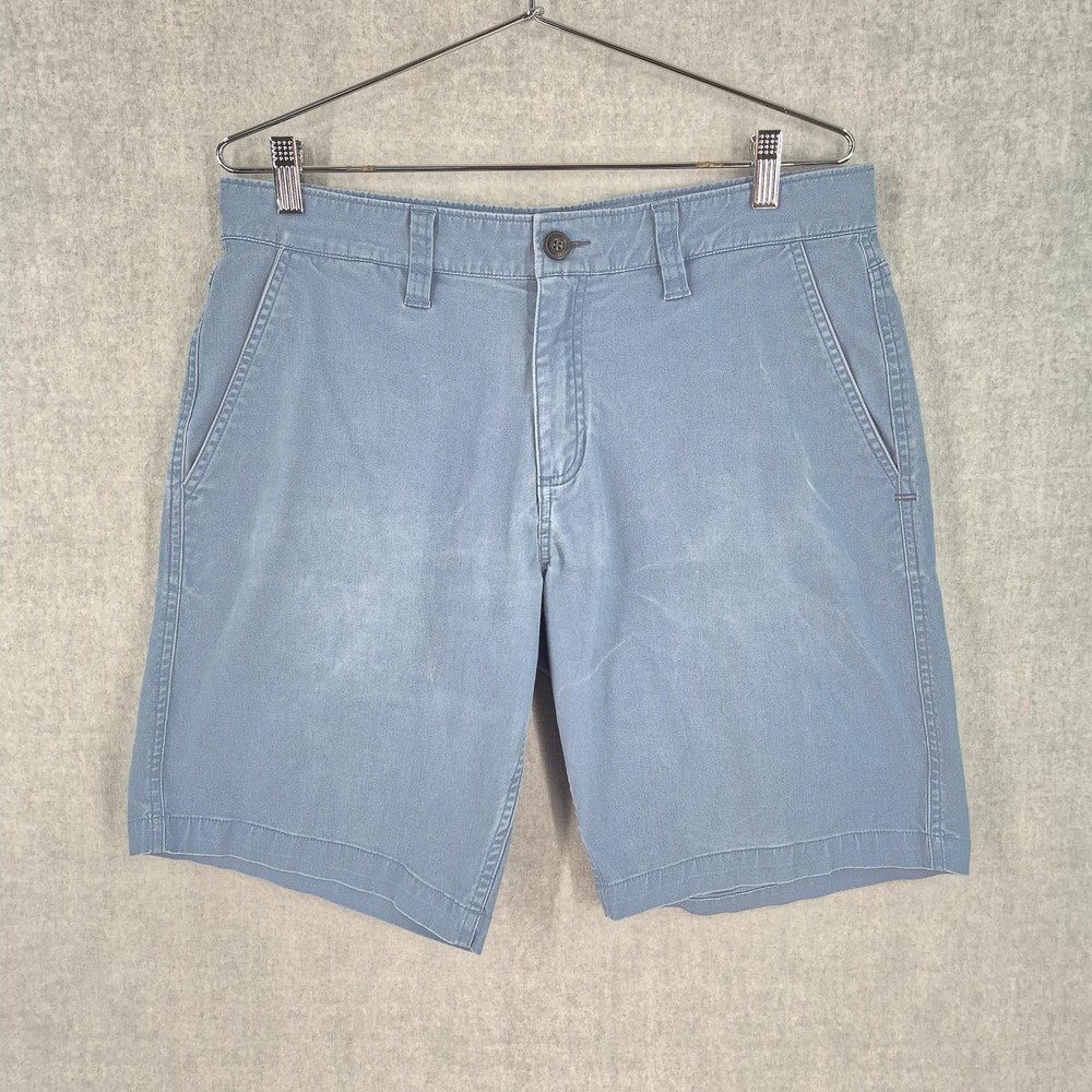 Toad&Co Shorts Men 34 Blue Mission Ridge Chino Organic Cotton Stretch Casual 9.5