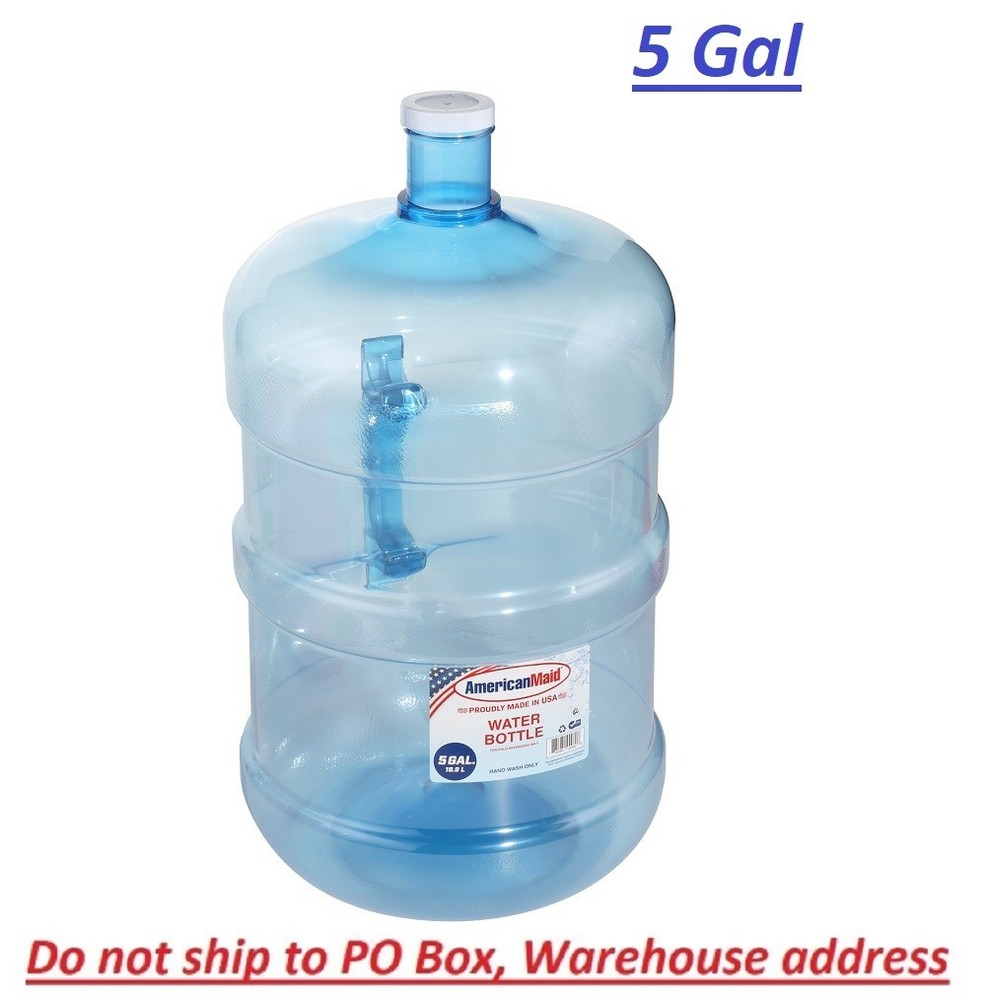 Large Reusable 5 Gallon Water Bottle Jug Container BPA Free Home Office Storage