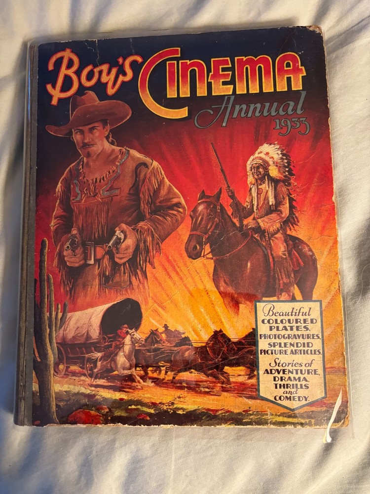 1933 Boy's Cinema Annual - movie tie-in VG Arsene Lupin - some color plates
