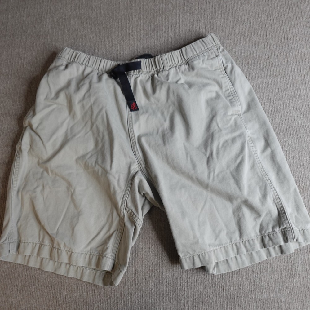 Gramicci Shorts Large Beige Chino Belted Organic Cotton