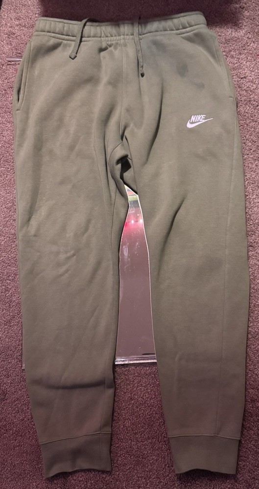 Nike Sportswear Club Fleece ‘Olive Green’ Joggers Men’s Size Small
